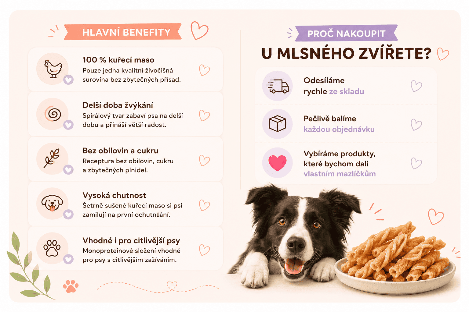 Kiddog Kuřecí maso ve spirále - benefity pro vašeho psa